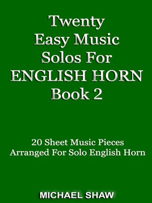 cover image of Twenty Easy Music Solos For English Horn Book 2